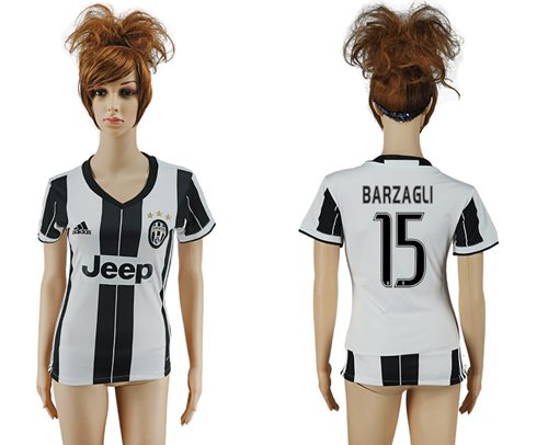 Women's Juventus #15 Barzagli Home Soccer Club Jersey
